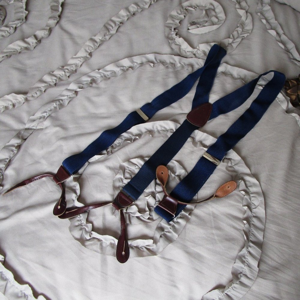 CAS navy blue suspenders